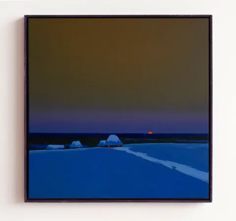 Winter sunset, acrylic on canvas by Bohdan Katolyk