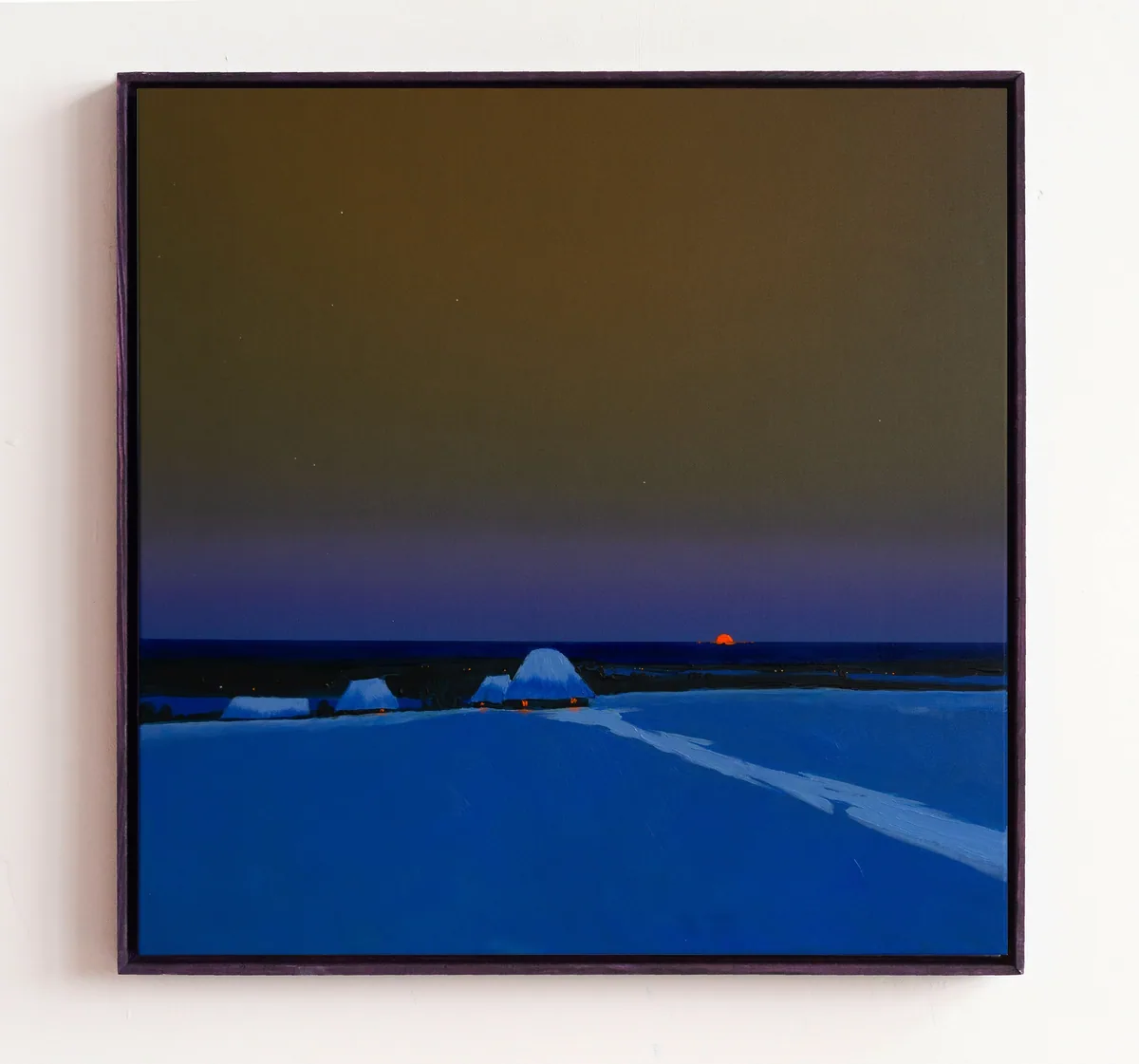 Winter sunset, acrylic on canvas