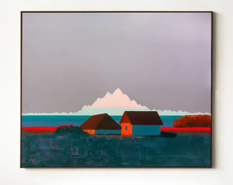 Sea Sky Boundary, acrylic on canvas by Bohdan Katolyk