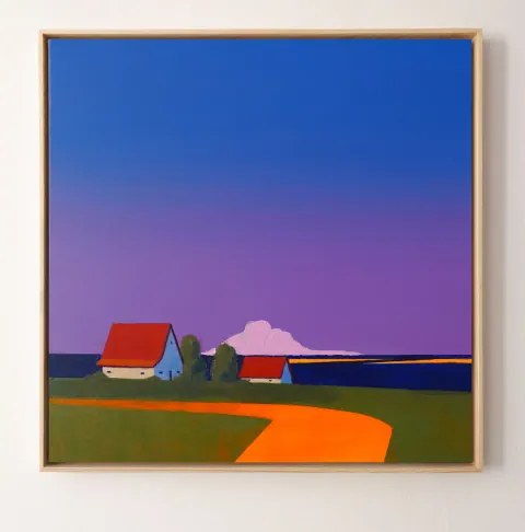 Where the Orange Road Leads, acrylic on canvas by Bohdan Katolyk