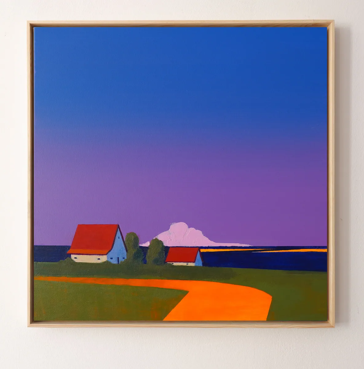 Where the Orange Road Leads, acrylic on canvas