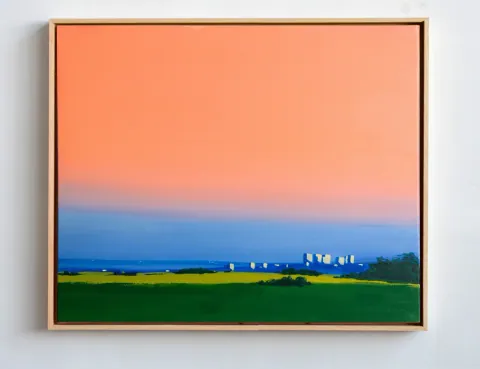 Evening Glow, acrylic on canvas by Bohdan Katolyk