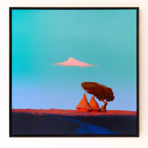 Where the Sky Holds Its Breath, acrylic on canvas by Bohdan Katolyk