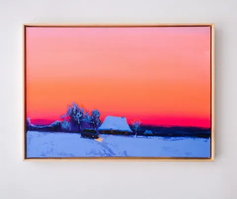 Winter Ember Glow, acrylic on canvas by Bohdan Katolyk
