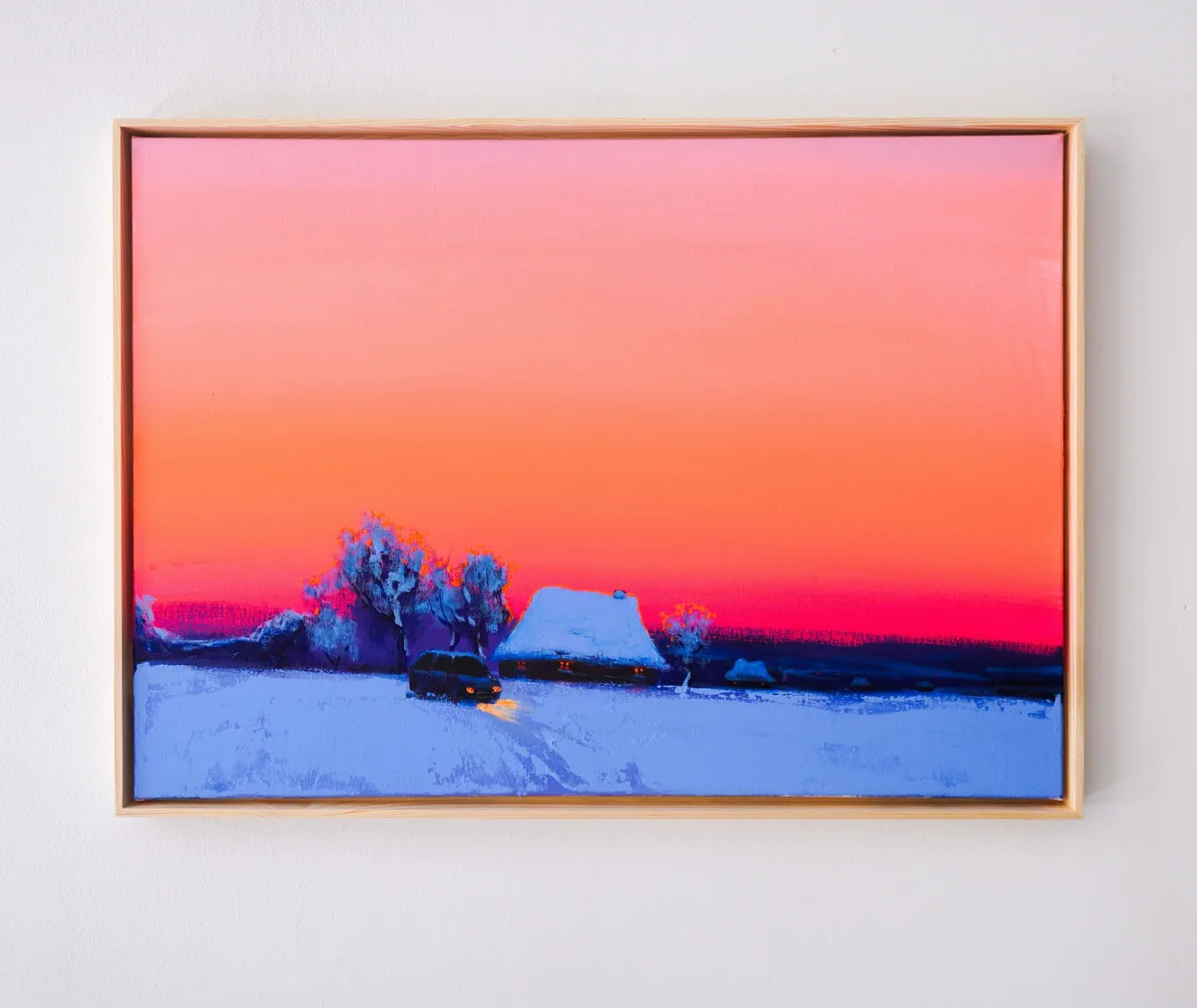 Winter Ember Glow, acrylic on canvas