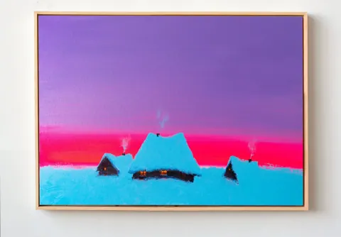 Winter Glow Rising, acrylic on canvas by Bohdan Katolyk