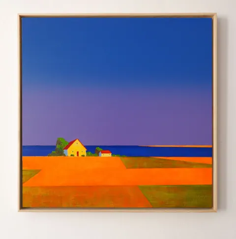 Fields Beyond Blue, acrylic on canvas by Bohdan Katolyk