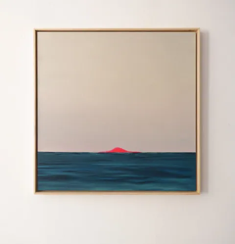 Where the Pink Horizon Rests, acrylic on canvas by Bohdan Katolyk