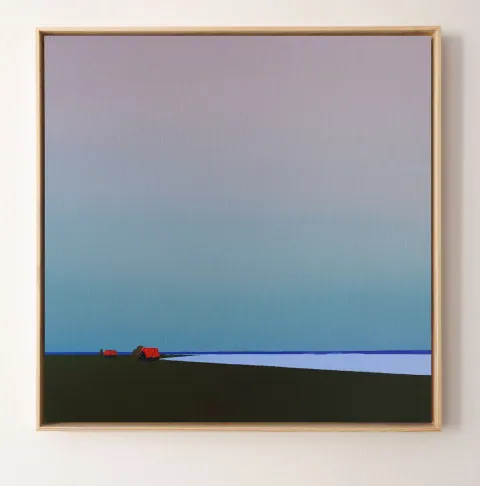 Where the Water Holds the Sky, acrylic on canvas by Bohdan Katolyk