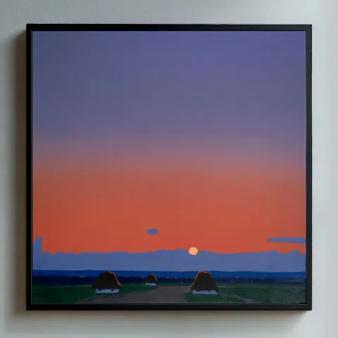 Evening Silence, acrylic on canvas by Bohdan Katolyk