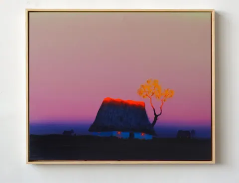 Where the Evening Glows, acrylic on canvas by Bohdan Katolyk