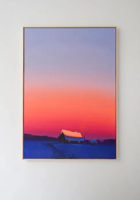 Winter Glow Horizon, acrylic on canvas