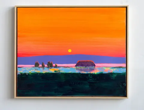Evening Calm, acrylic on canvas by Bohdan Katolyk