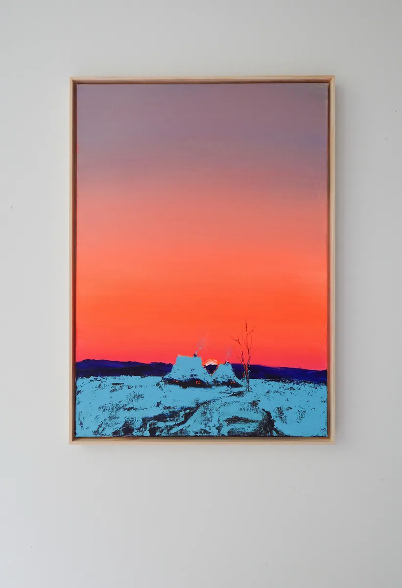 Embers of the Quiet Horizon, acrylic on canvas