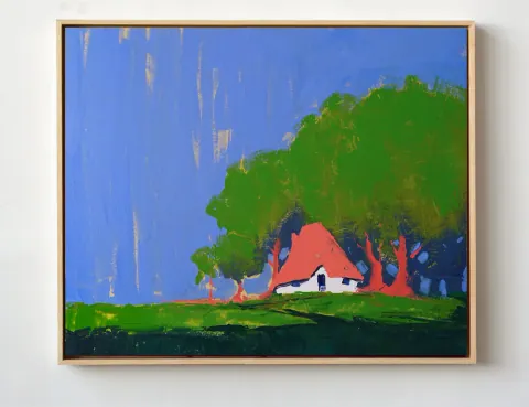 Where Blue Meets Green, acrylic on canvas by Bohdan Katolyk