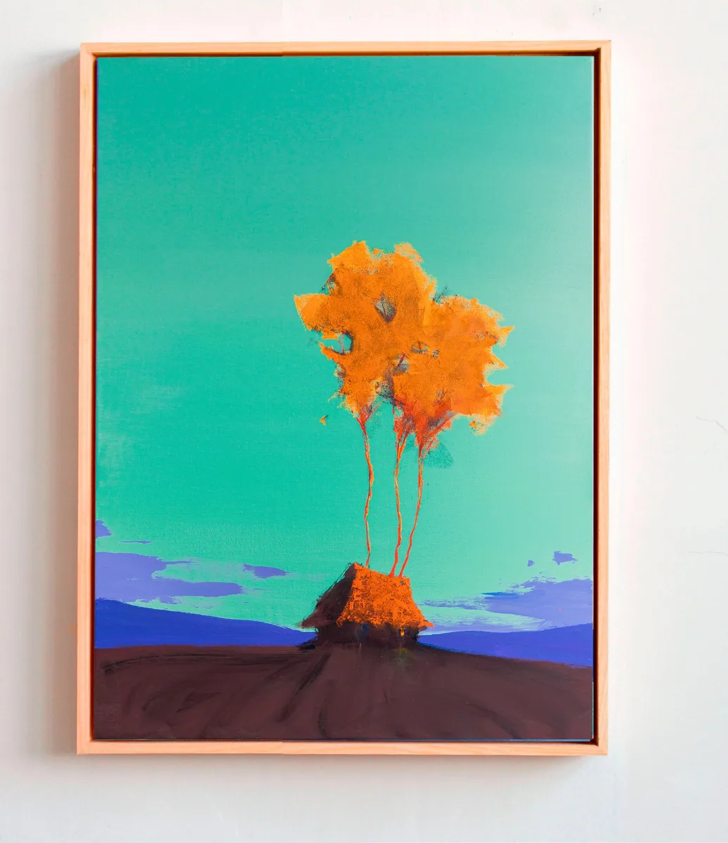 Amber Quiet Above the Plain, acrylic on canvas