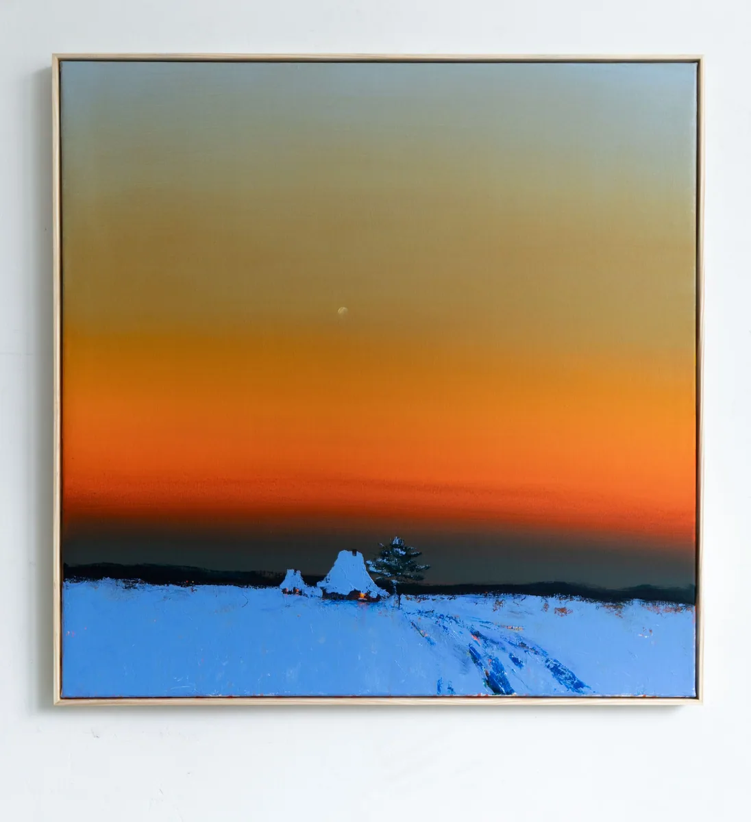 Twilight Over the Quiet Ridge, acrylic on canvas