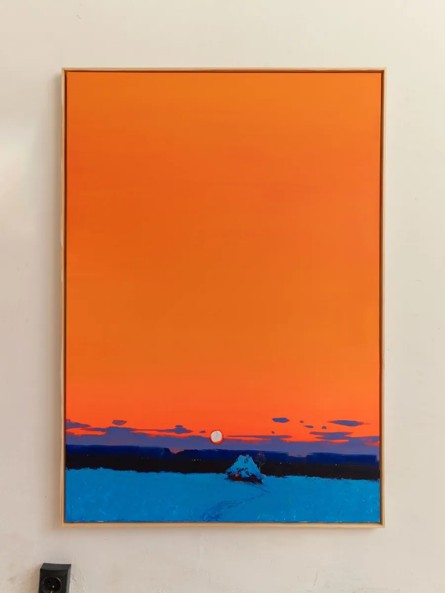 Orange sky, acrylic on canvas