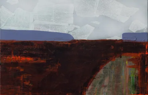 Paper clouds, acrylic on canvas by Bohdan Katolyk
