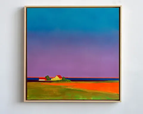 Orange field, acrylic on canvas by Bohdan Katolyk