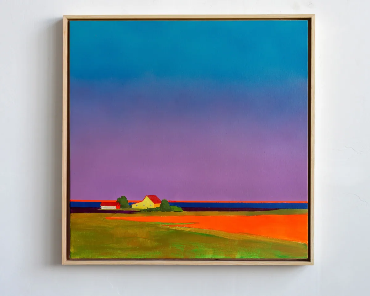 Orange field, acrylic on canvas