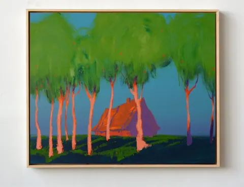 Where Green Meets Blue, acrylic on canvas by Bohdan Katolyk