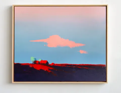 Orange Cloud, acrylic on canvas by Bohdan Katolyk