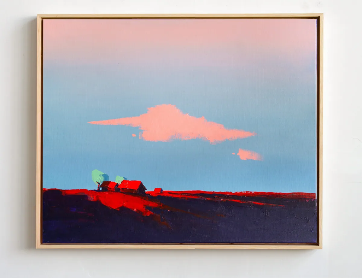 Orange Cloud, acrylic on canvas