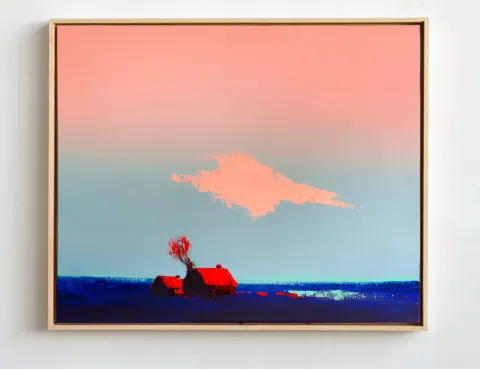 Orange Cloud II, acrylic on canvas by Bohdan Katolyk