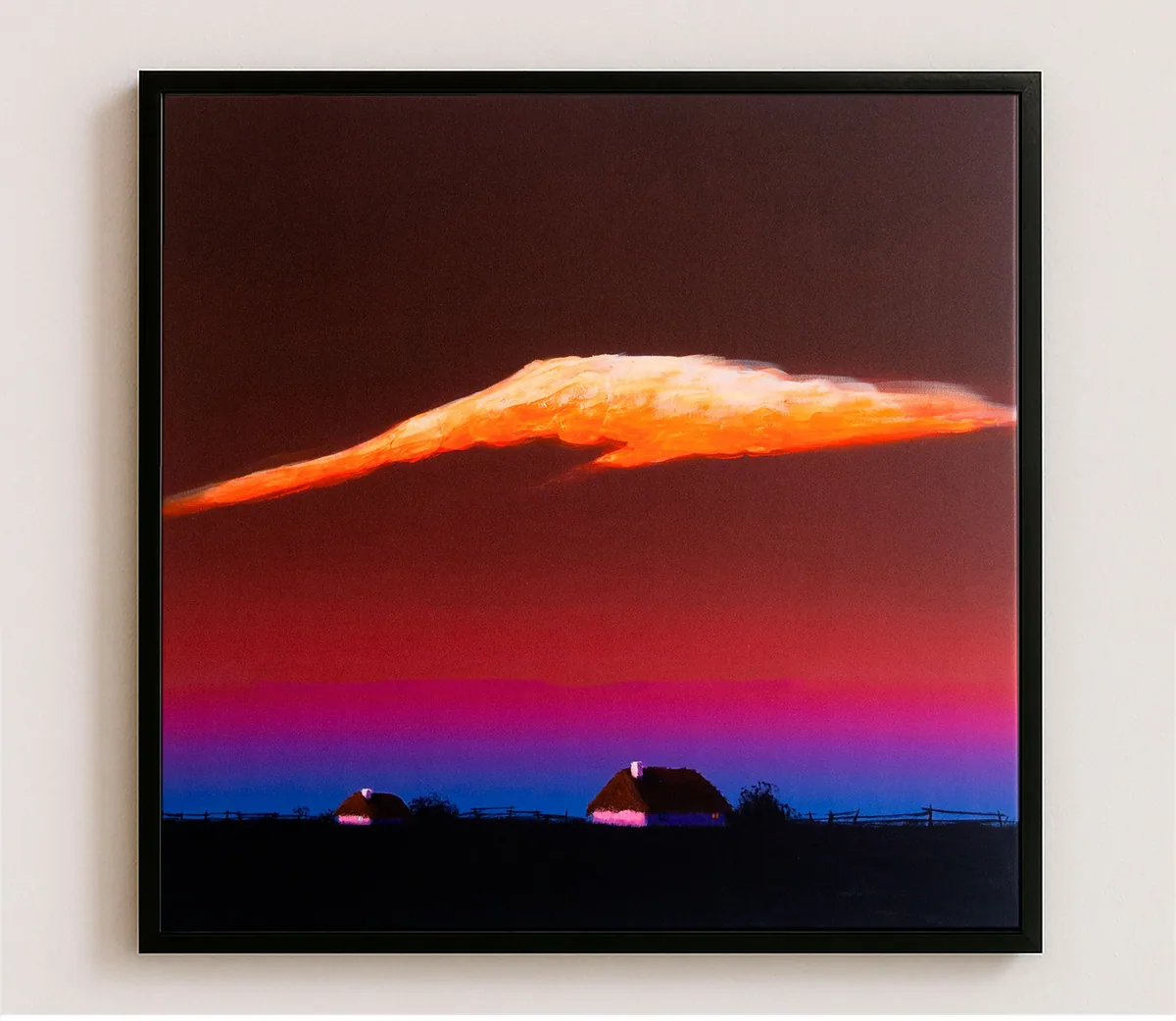 Orange cloud, acrylic on canvas