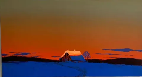 Last Winter Light, acrylic on canvas by Bohdan Katolyk