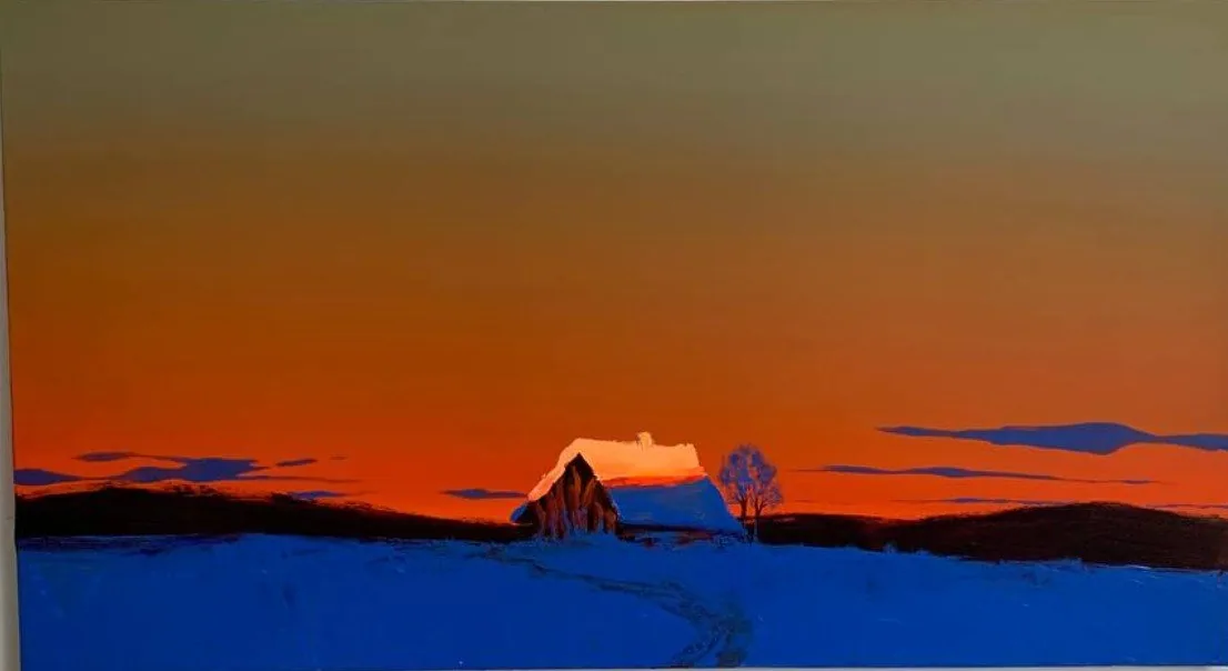 Last Winter Light, acrylic on canvas