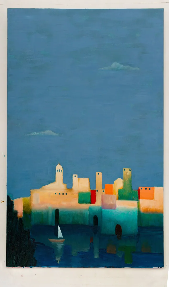 Water city, acrylic on canvas