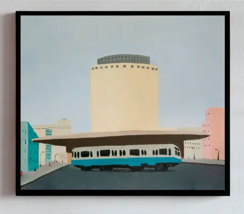 Terminal Geometry, acrylic on canvas by Bohdan Katolyk