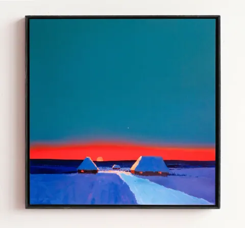 Winter sun, acrylic on canvas by Bohdan Katolyk
