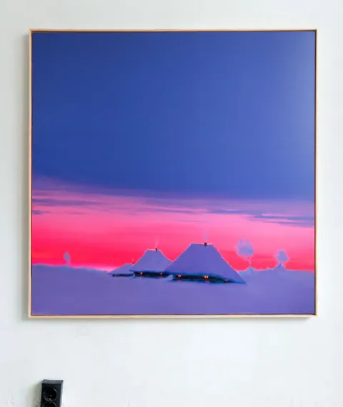 Silent Ember Dusk, acrylic on canvas by Bohdan Katolyk