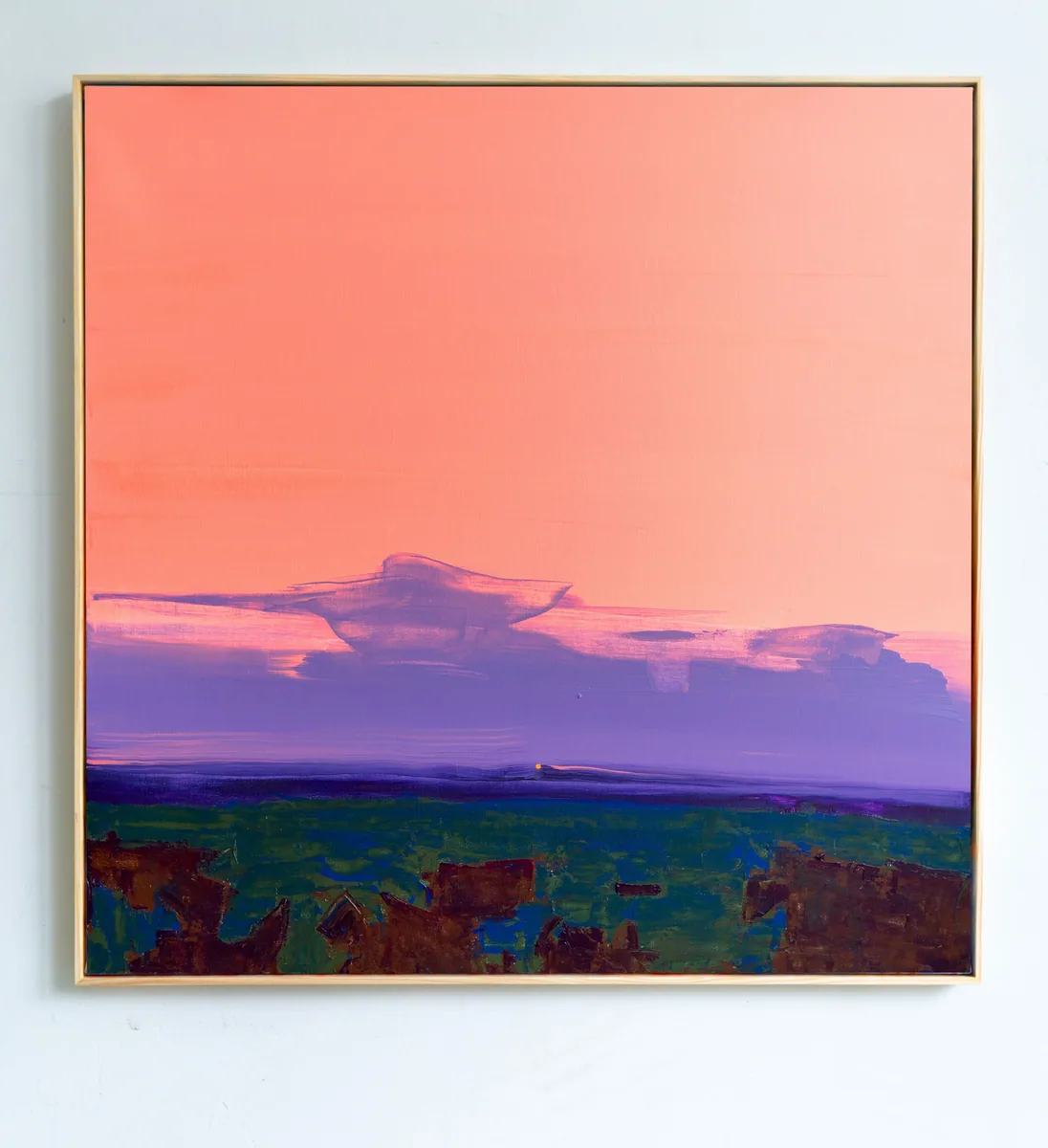 Violet Horizon Glow, acrylic on canvas