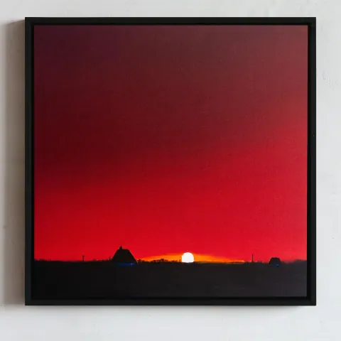 Red sky, acrylic on canvas by Bohdan Katolyk