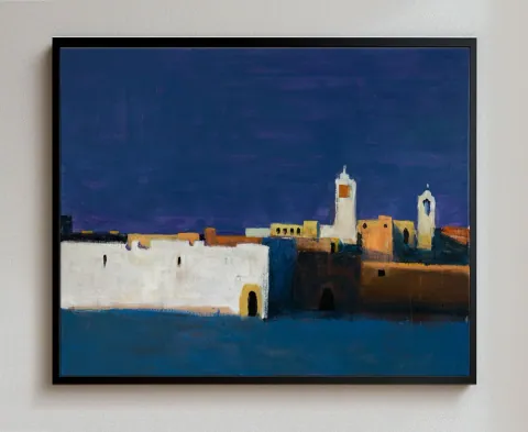 City in Desert, acrylic on canvas by Bohdan Katolyk