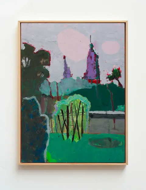 Church, acrylic on canvas by Bohdan Katolyk