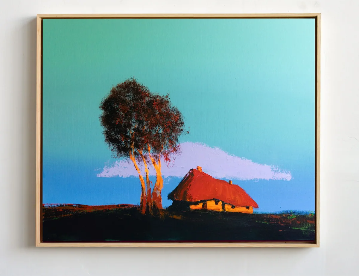 Whisper of the Quiet Cottage, acrylic on canvas