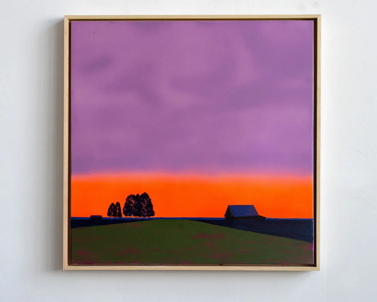 Orange sunset, acrylic on canvas